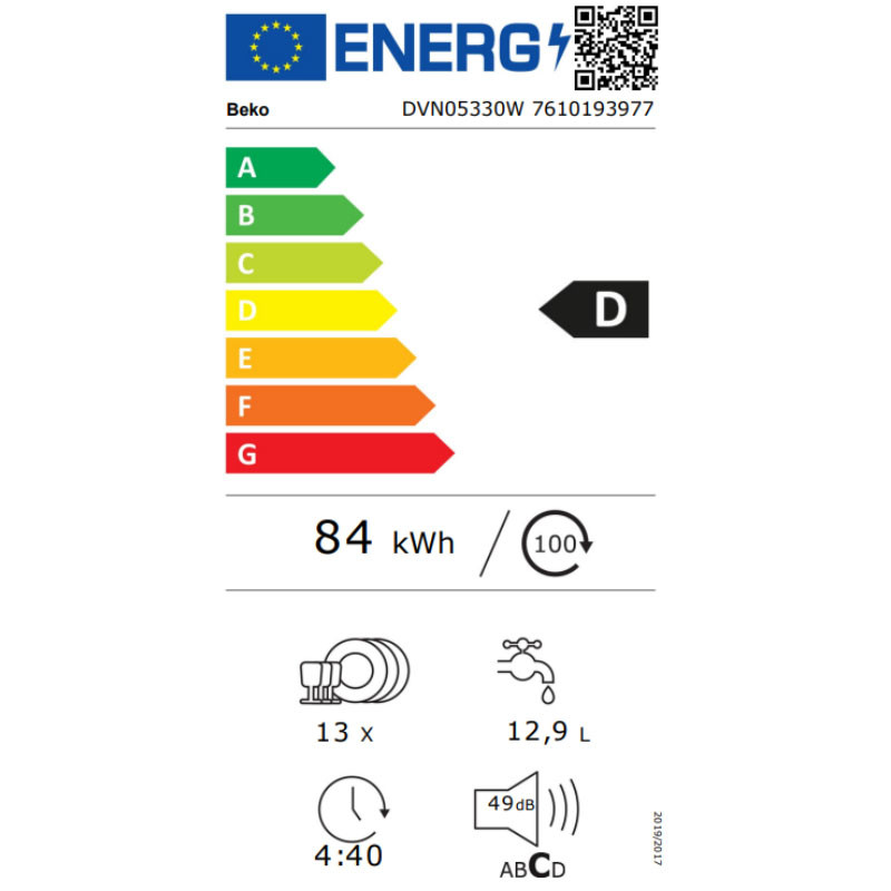 Beko mašina za pranje sudova DVN05330W