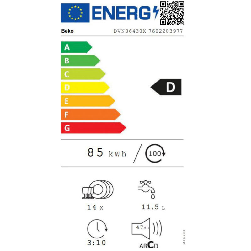 Beko mašina za pranje sudova DVN06430X