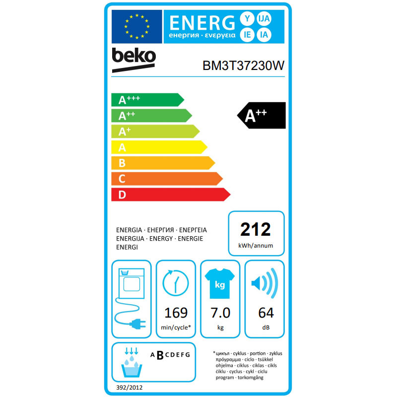 Beko mašina za sušenje veša BM3T37230W