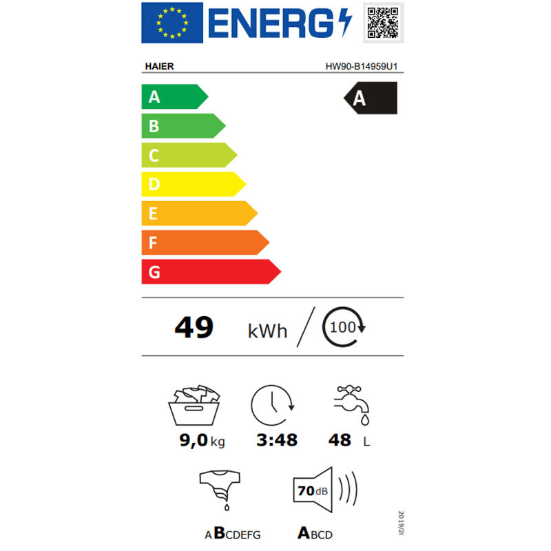 Haier mašina za pranje veša HW90-B14959U1-S