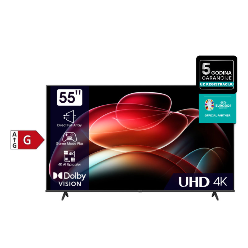 Smart TV 55 LED Hisense 55A6K - UHD 4K na Kontrolsat - Kontrolsat