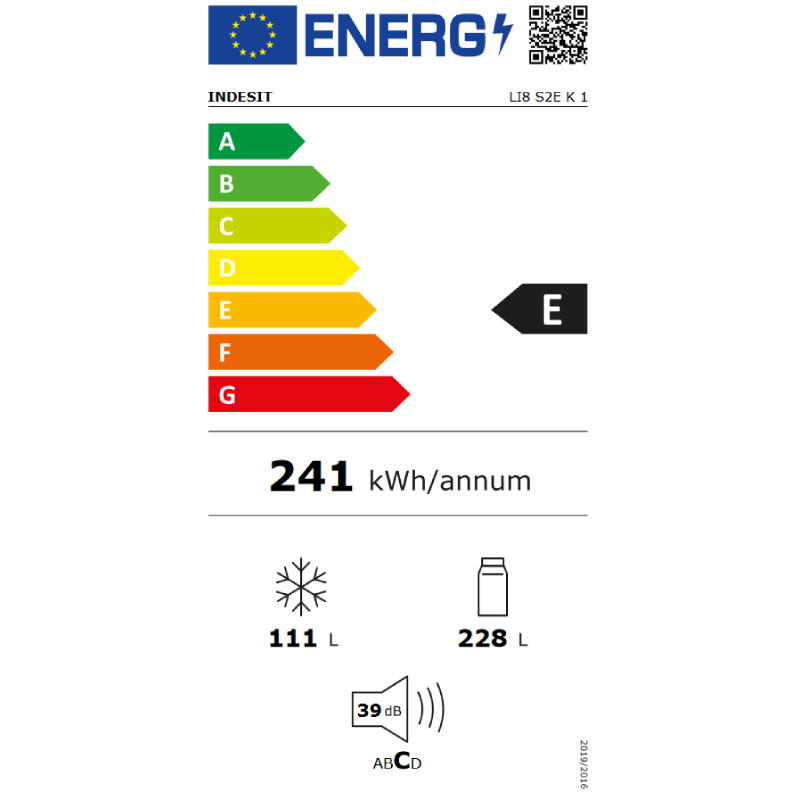 Indesit kombinovani frižider LI8 S2E K 1