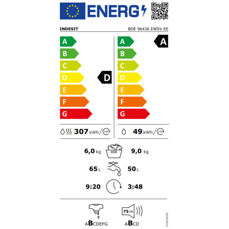 Indesit mašina za pranje i sušenje veša BDE96436EWSV EE + poklon vau?er u vrednosti 2000 dinara