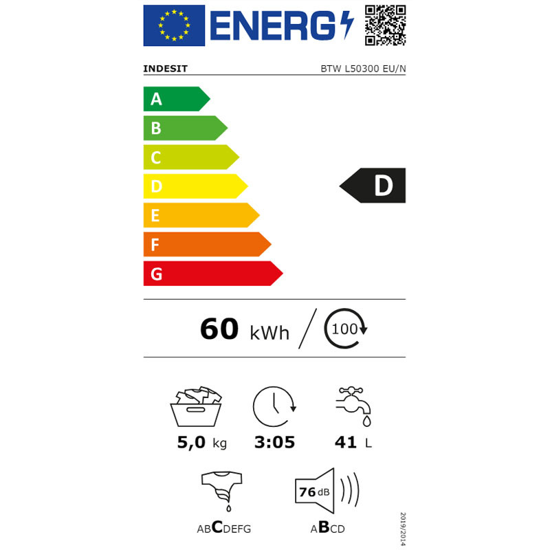 Indesit mašina za pranje veša BTWL50300 EU/N