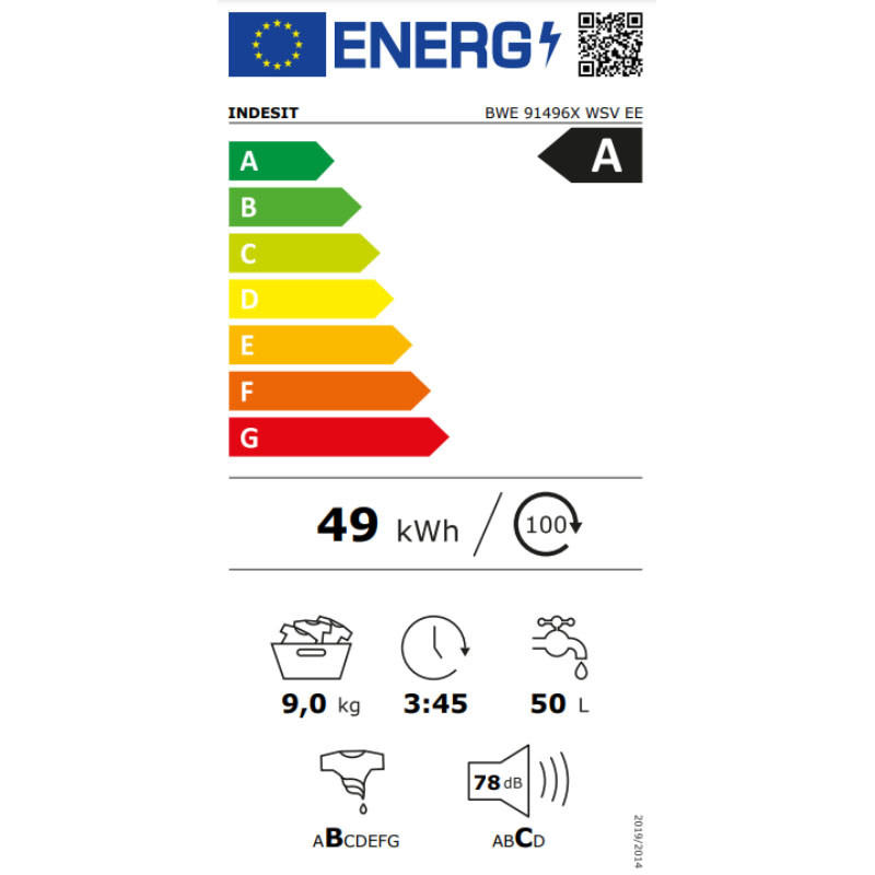 Indesit mašina za pranje veša BWE91496XWSV EE + poklon vau?er u vrednosti 1500 dinara