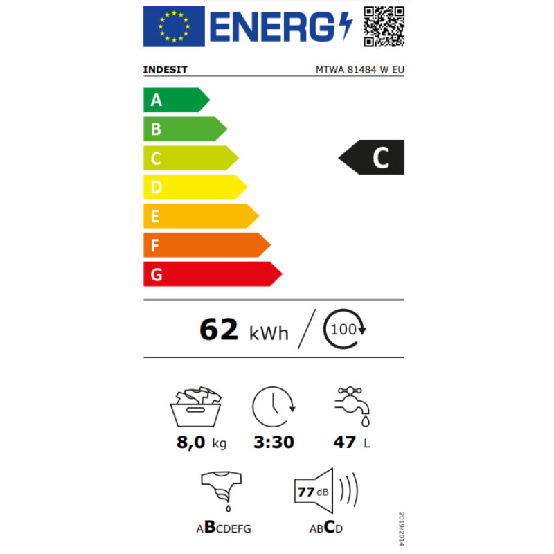 Indesit mašina za šranje veša MTWA 81484 W EU 