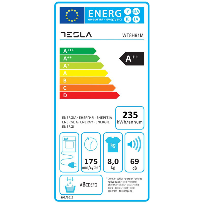 Tesla mašina za sušenje veša WT8H91M