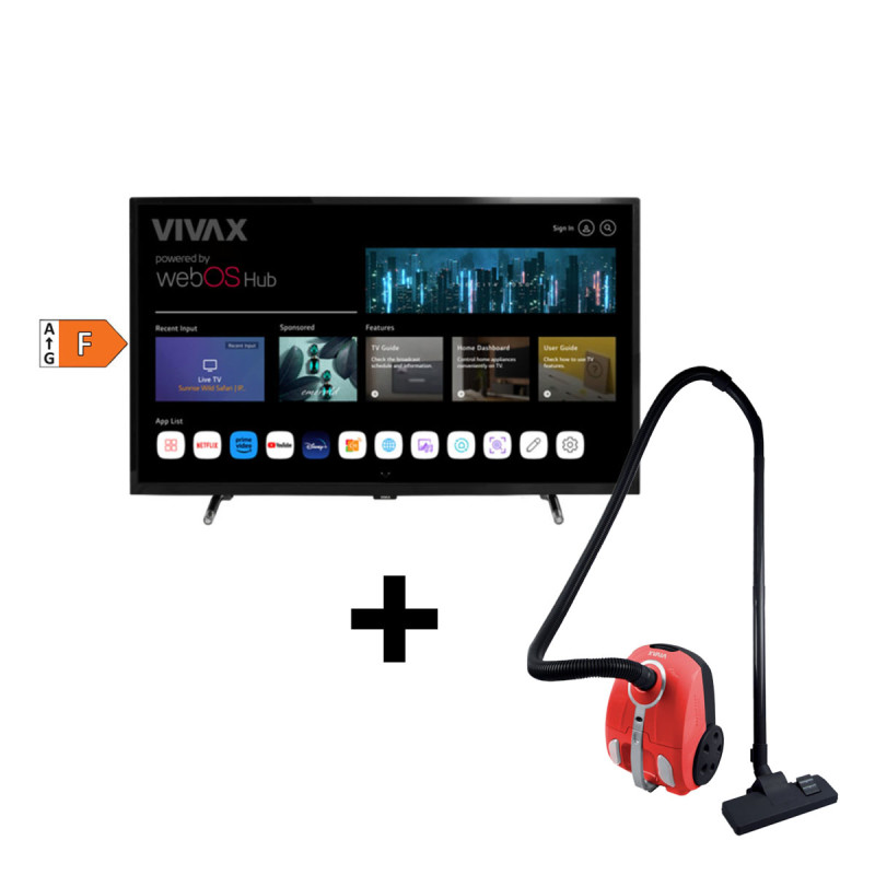 Vivax televizor 43S61WO Smart + Vivax usisivač VC-1604